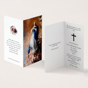 Catholic Prayer Cards   Immaculate Conception