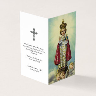Catholic Prayer Cards Infant of Prague