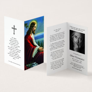 Catholic Prayer Cards   Jesus Christ Praying