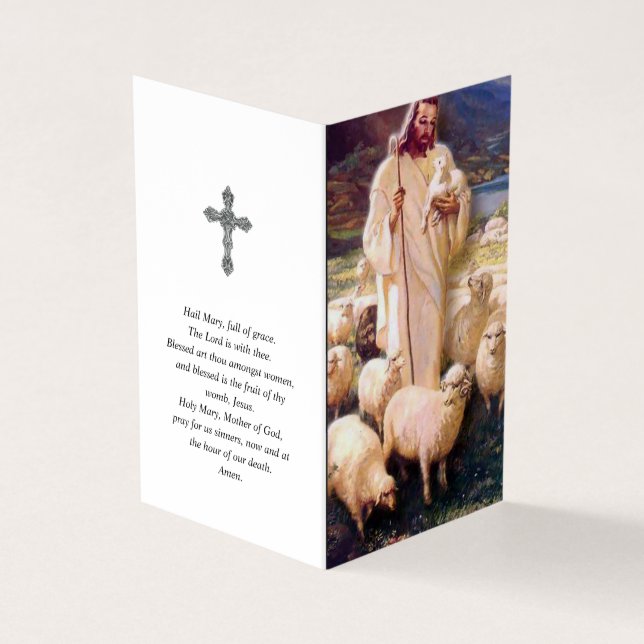 Catholic Prayer Cards | Jesus Good Shepherd 5 (Outside)