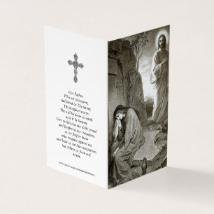 Catholic Prayer Cards   Mary & Jesus Tomb 1