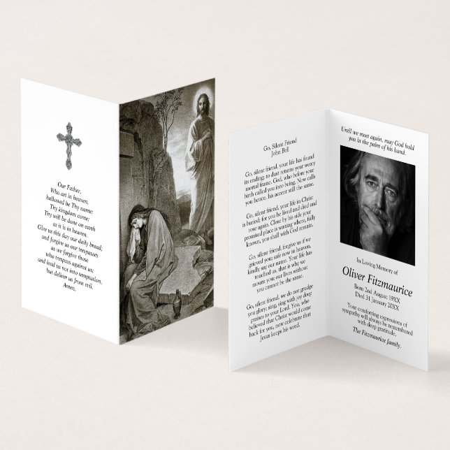 Catholic Prayer Cards | Mary & Jesus Tomb 1 (Inside and Outside)