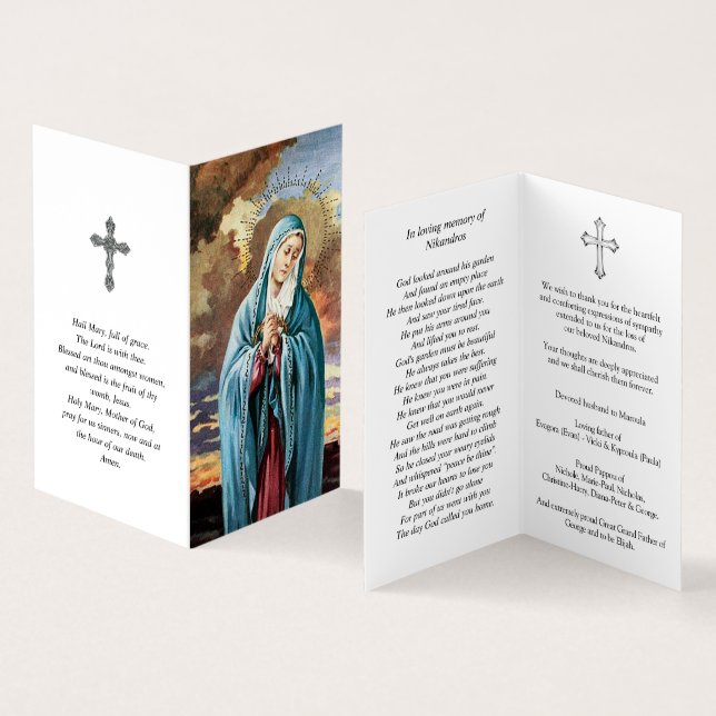 Catholic Prayer Cards | Our Lady (Inside and Outside)