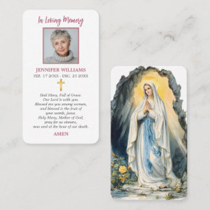 Catholic Prayer Cards Our Lady of Lourdes Holy Art