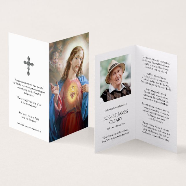 Catholic Prayer Cards | Sacred Heart (Inside and Outside)