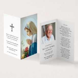 Catholic Prayer Cards Vierge au Chapelet
