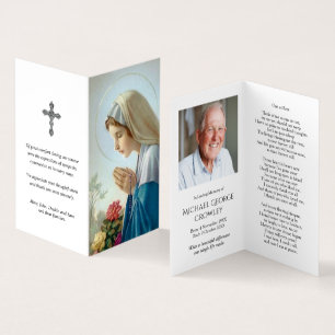 Catholic Prayer Cards   Vierge au Chapelet
