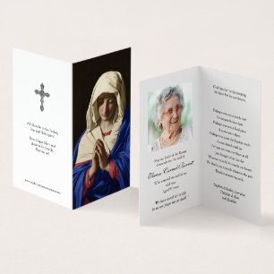 Catholic Prayer Cards   Virgin in Prayer