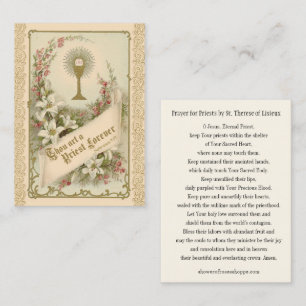 Catholic Prayer for Priests by St. Therese  Business Card
