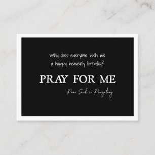 Catholic prayer for Souls in Purgatory Funeral Place Card