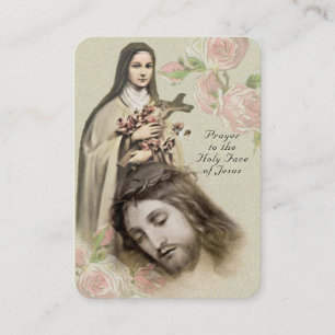 Catholic Prayer Holy Face St. Therese Religious Business Card