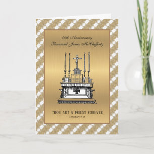 Catholic Priest Anniversary Ordination Elegant Card