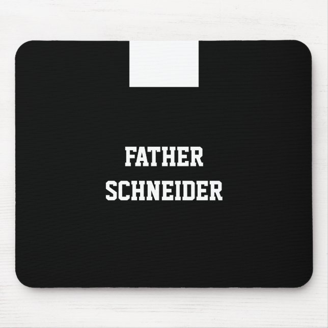 Catholic Priest Black Clergy Collar Religious Mouse Pad (Front)