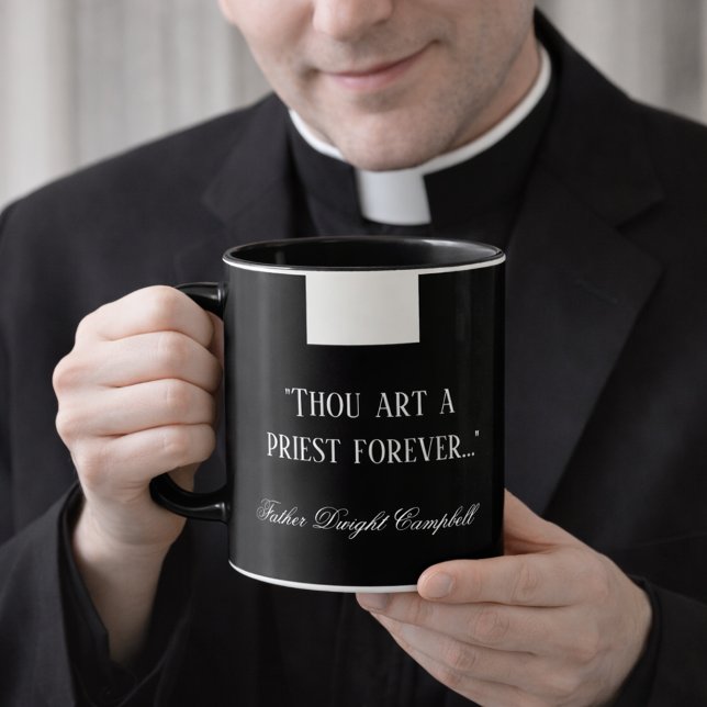 Catholic Priest Black Clergy Collar Religious Mug (Creator Uploaded)