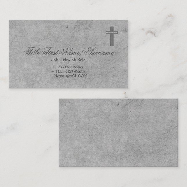 Catholic Priest Christian Church Faith ANY Clergy Business Card (Front/Back)