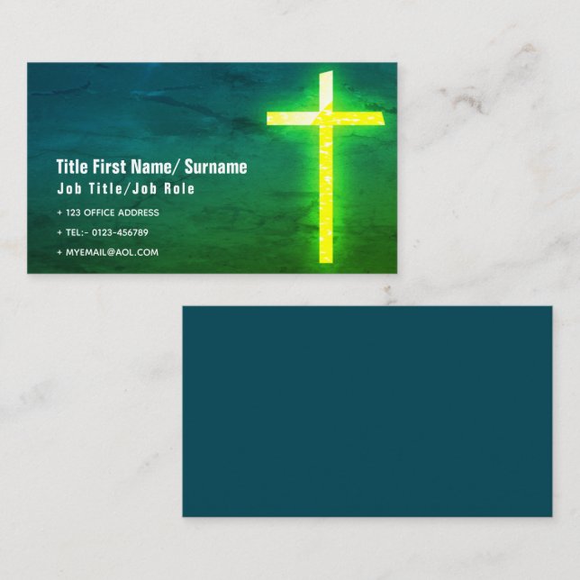 Catholic Priest Church Clergy Contact Business Card (Front/Back)