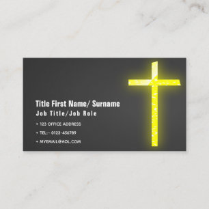 Catholic Priest Church Faith Contact Business Card