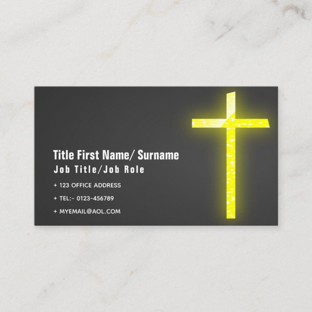 Catholic Priest Church Faith Contact Business Card (Front)