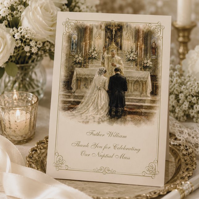 Catholic Priest Nuptial Mass Wedding Card (Creator Uploaded)
