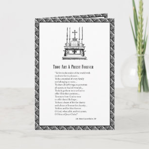 Catholic Priest Ordination Anniversary Latin Mass  Card