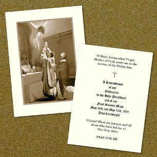 CATHOLIC PRIEST ORDINATION HOLY CARDS