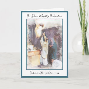 Catholic Priest Ordination Religious Jesus  Card
