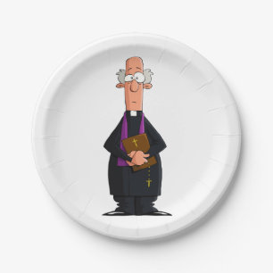 Catholic Priest Paper Plate