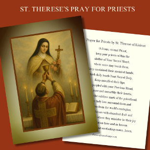 Catholic Priest Prayer by St. Therese Religious  Business Card