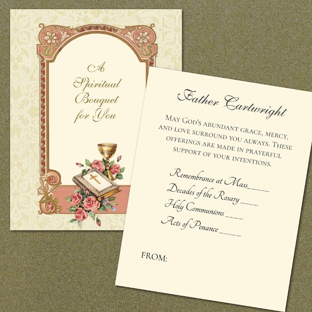 Catholic Priest Spiritual Bouquet Holy Cards (Creator Uploaded)