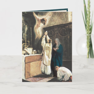 Catholic Priest Virgin Mary Religious Prayer Card