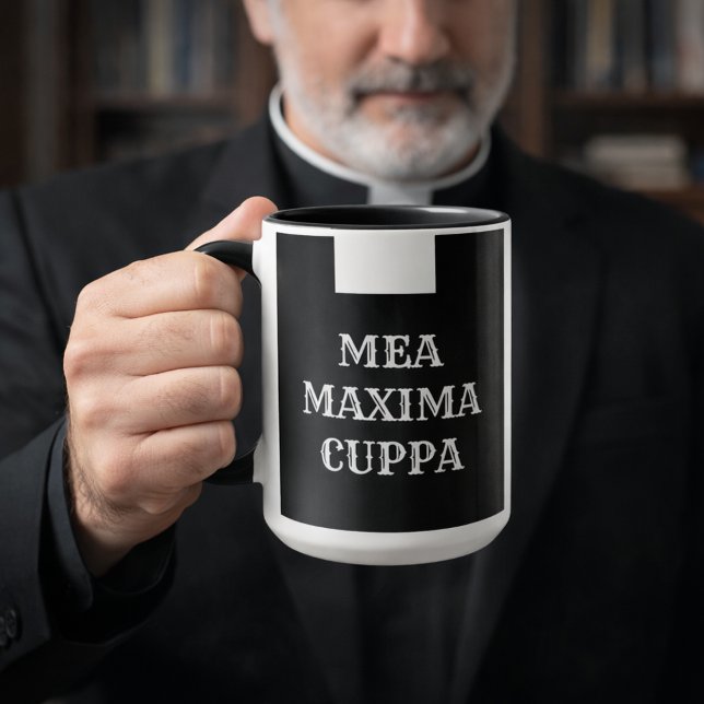 Catholic Priest White Collar Latin   Mea Cuppa Mug (Creator Uploaded)