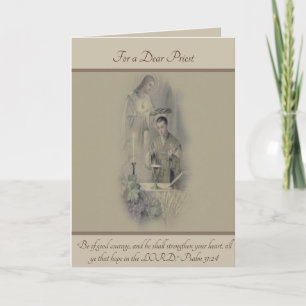 Catholic Priest Words of Encouragement Card