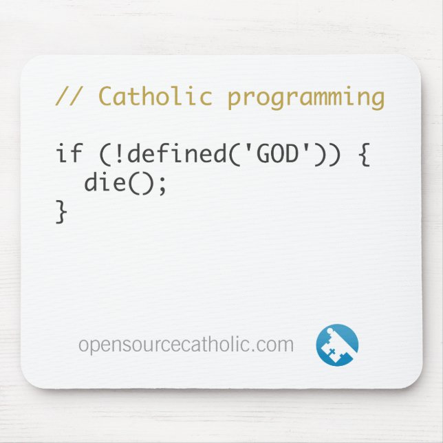 Catholic Programmer's Mousepad (Front)