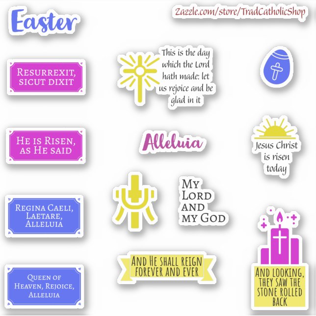 Catholic Religious Easter Colourful Latin Mass  (Front)