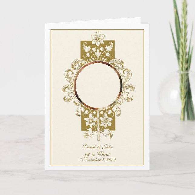 Catholic Religious Elegant Golden Wedding Invitati Invitation (Front)
