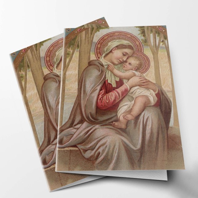 Catholic Religious Funeral Thank You Card (Mother Most Admirable Sympathy Memorial Funeral Thank You Card)