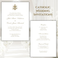 Catholic Religious Gold Mary Wedding