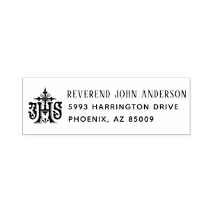 Catholic Religious IHS Christ Symbol Priest Self-inking Stamp