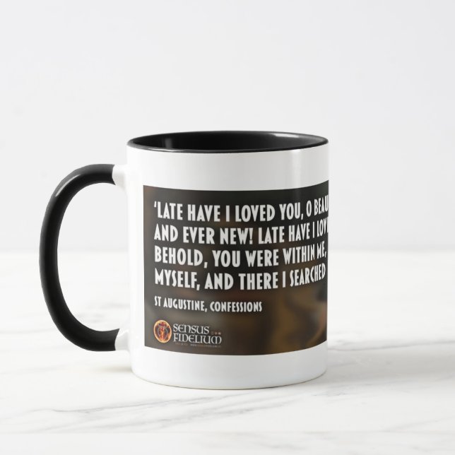 Catholic Religious Quote by St. Augustine Mug (Left)