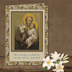 Catholic Religious St. Joseph Feast Prayer Card