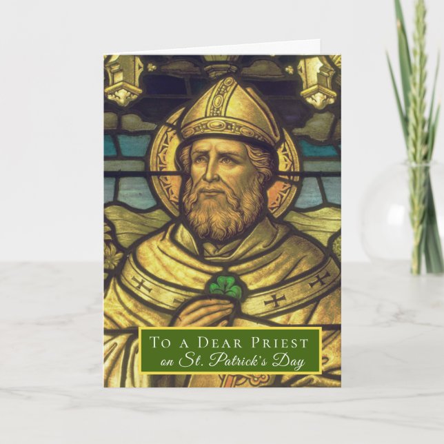 Catholic Religious St. Patrick's Day Bishop Card (Front)