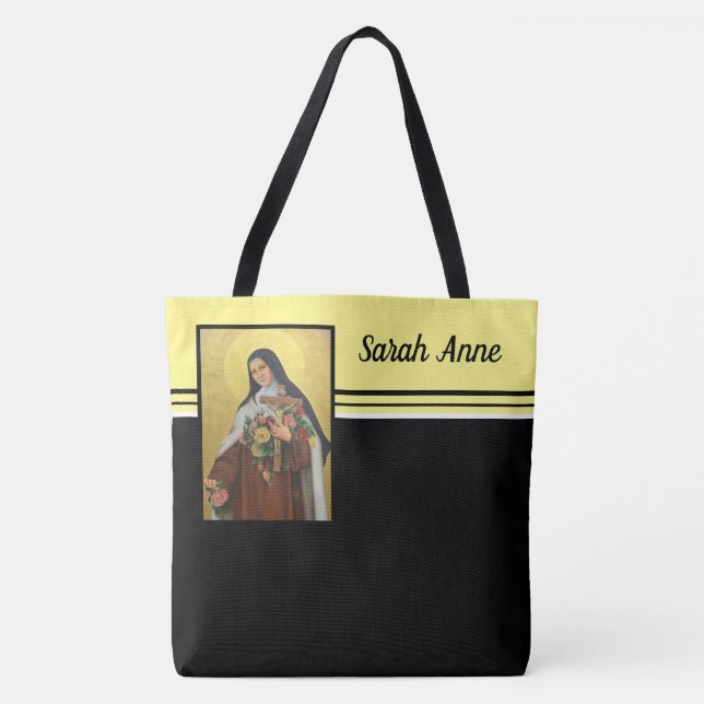 Catholic Religious St. Therese Carmelite Nun Tote Bag (Front)