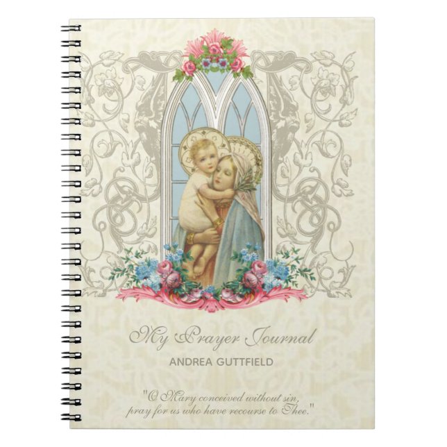 Catholic Religious Virgin Mary Prayer Journal (Front)