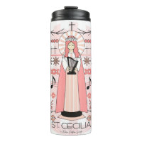 Catholic Saint Thermal Tumbler: St. Cecilia