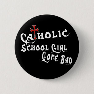 Catholic School Girl B Button