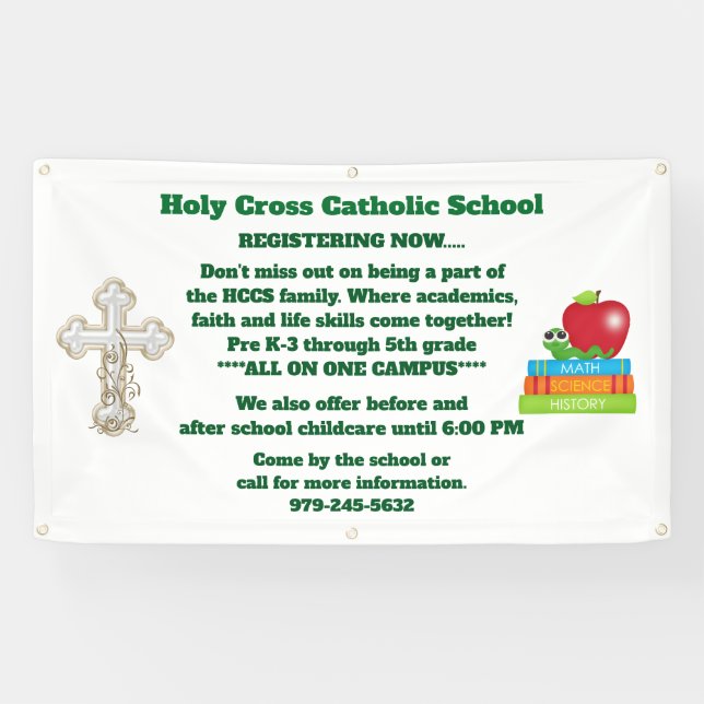 Catholic School Registration Banner (Horizontal)