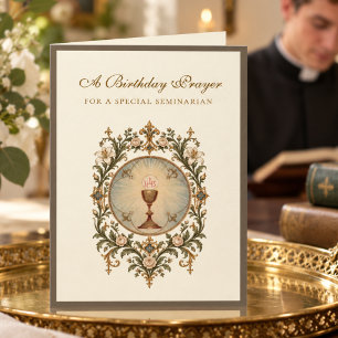 Catholic Seminarian Prayer Scripture Card