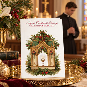 Catholic Seminarian Vocation Religious Holiday Card