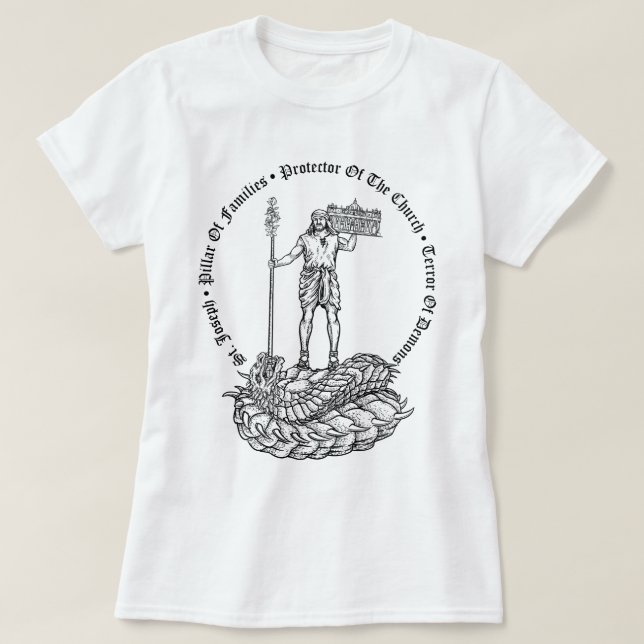 Catholic Shirt St Joseph Traditional Catholic (Design Front)