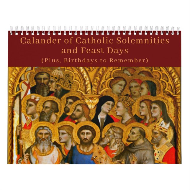 Catholic Solemnities & Feast Days Calendar (Cover)